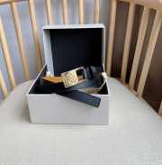 Loewe gold buckle in black belt width 2cm - 4