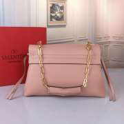 Valentino Garavani Vring In Pink With Gold Buckle 30x22x12cm - 5