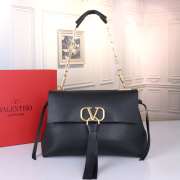 Valentino Garavani Vring In Black With Gold Buckle 30x22x12cm - 1