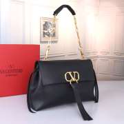 Valentino Garavani Vring In Black With Gold Buckle 30x22x12cm - 5