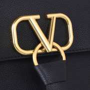 Valentino Garavani Vring In Black With Gold Buckle 30x22x12cm - 3