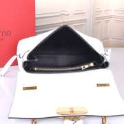 Valentino Garavani Vring In White With Gold Buckle 30x22x12cm - 6