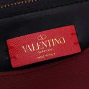 Valentino Garavani Vring In Red With Gold Buckle 30x22x12cm - 3