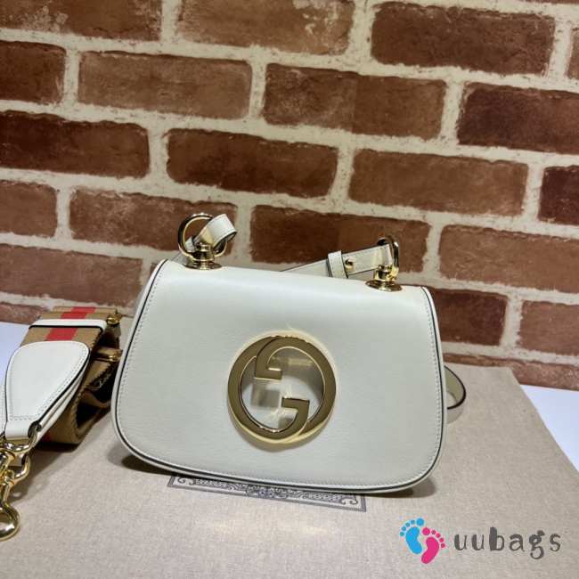 Gucci Blondie Medium Shoulder Bag In White 22x13x5.5cm - 1