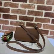 Gucci Blondie Medium Shoulder Bag In Dark Brown 22x13x5.5cm - 5