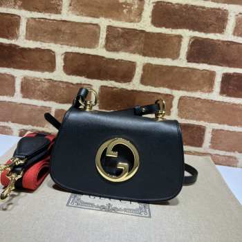 Gucci Blondie Medium Shoulder Bag In Black 22x13x5.5cm