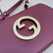 Gucci Blondie Medium Shoulder Bag In Red 22x13x5.5cm - 6