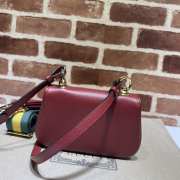 Gucci Blondie Medium Shoulder Bag In Red 22x13x5.5cm - 2