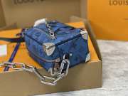 LV Mini Soft Trunk Handbag In Blue 18.5x13x8cm - 5