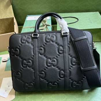 Gucci double G briefcase in black 40x29x6cm