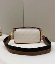 Fendi Baguette White 0159A 27×6×14cm - 4