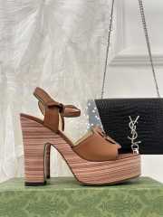 Gucci high heeled sandal in brown 12cm - 6