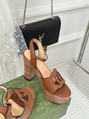 Gucci high heeled sandal in brown 12cm - 2