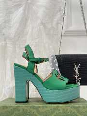 Gucci high heeled sandal in green 12cm - 6