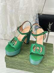 Gucci high heeled sandal in green 12cm - 3