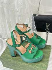 Gucci high heeled sandal in green 12cm - 2