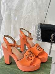 Gucci high heeled sandal in orange 12cm - 1