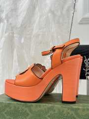 Gucci high heeled sandal in orange 12cm - 5