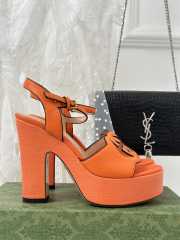 Gucci high heeled sandal in orange 12cm - 3