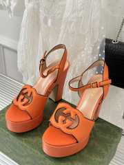 Gucci high heeled sandal in orange 12cm - 2