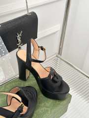 Gucci high heeled sandal in full black 12cm - 5