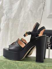 Gucci high heeled sandal in full black 12cm - 4