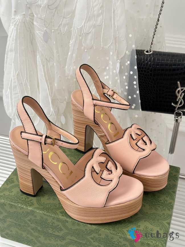 Gucci high heeled sandal in beige 12cm - 1