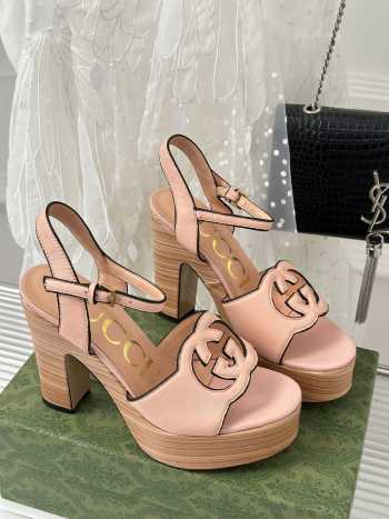 Gucci high heeled sandal in beige 12cm