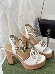 Gucci high heeled sandal in white 12cm - 1