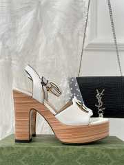 Gucci high heeled sandal in white 12cm - 6