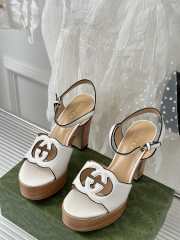 Gucci high heeled sandal in white 12cm - 5