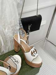 Gucci high heeled sandal in white 12cm - 4