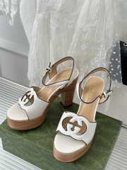 Gucci high heeled sandal in white 12cm - 2