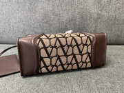 Valentino Garavani Le Quatrieme Toile In Dark Brown 28x19x12cm - 4