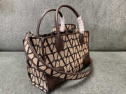 Valentino Garavani Le Quatrieme Toile In Dark Brown 28x19x12cm - 3