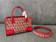 Valentino Garavani Le Quatrieme Toile In Red 28x19x12cm - 6