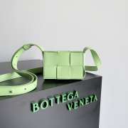 Bottega Veneta Mini Cassette Bag In Light Green 12x8x4cm - 1