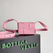 Bottega Veneta Mini Cassette Bag In Pink 12x8x4cm - 1