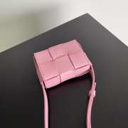 Bottega Veneta Mini Cassette Bag In Pink 12x8x4cm - 5