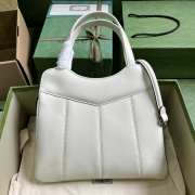 Gucci Petite GG Leather Tote Bag In White 28x21x6.5cm - 4