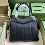 Gucci Petite GG Leather Tote Bag In Black 28x21x6.5cm - 5