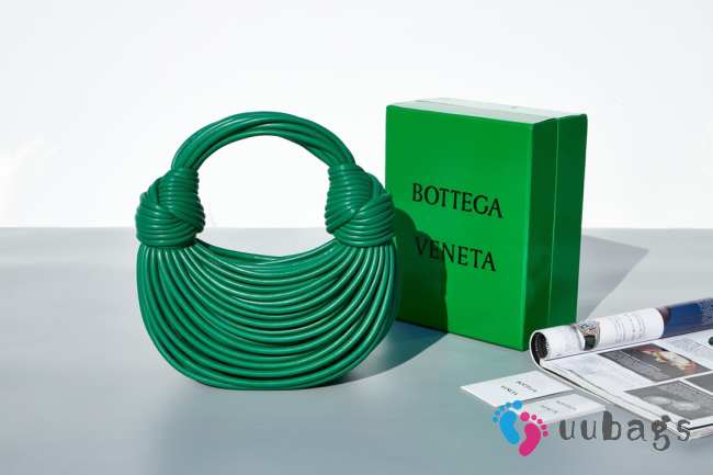 Bottega Veneta Jodie Ramen Clutch Bag In Green 22x15.5x6.5cm - 1