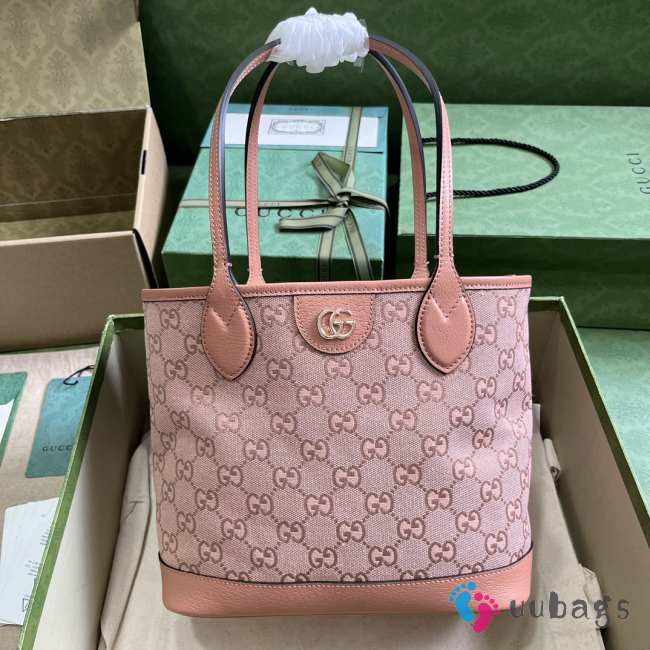 Gucci Ophidia Small GG Tote Bag In Pink 25x22x12cm - 1