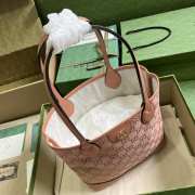 Gucci Ophidia Small GG Tote Bag In Pink 25x22x12cm - 5