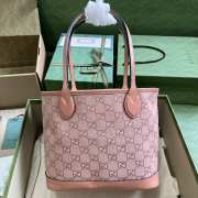 Gucci Ophidia Small GG Tote Bag In Pink 25x22x12cm - 2