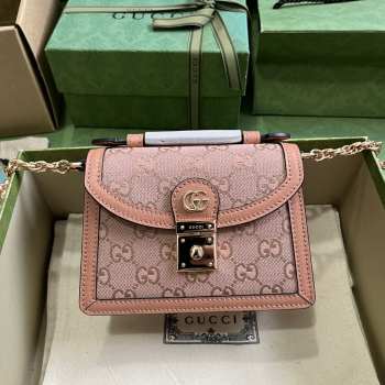 Gucci Ophidia GG Shoulder Bag In Pink 17.5x13x6cm