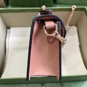 Gucci Ophidia GG Shoulder Bag In Pink 17.5x13x6cm - 2