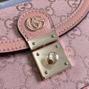 Gucci Ophidia GG Shoulder Bag In Pink 17.5x13x6cm - 5