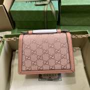 Gucci Ophidia GG Shoulder Bag In Pink 17.5x13x6cm - 6