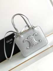 Celine folded cube in silver 20x15x13cm - 1